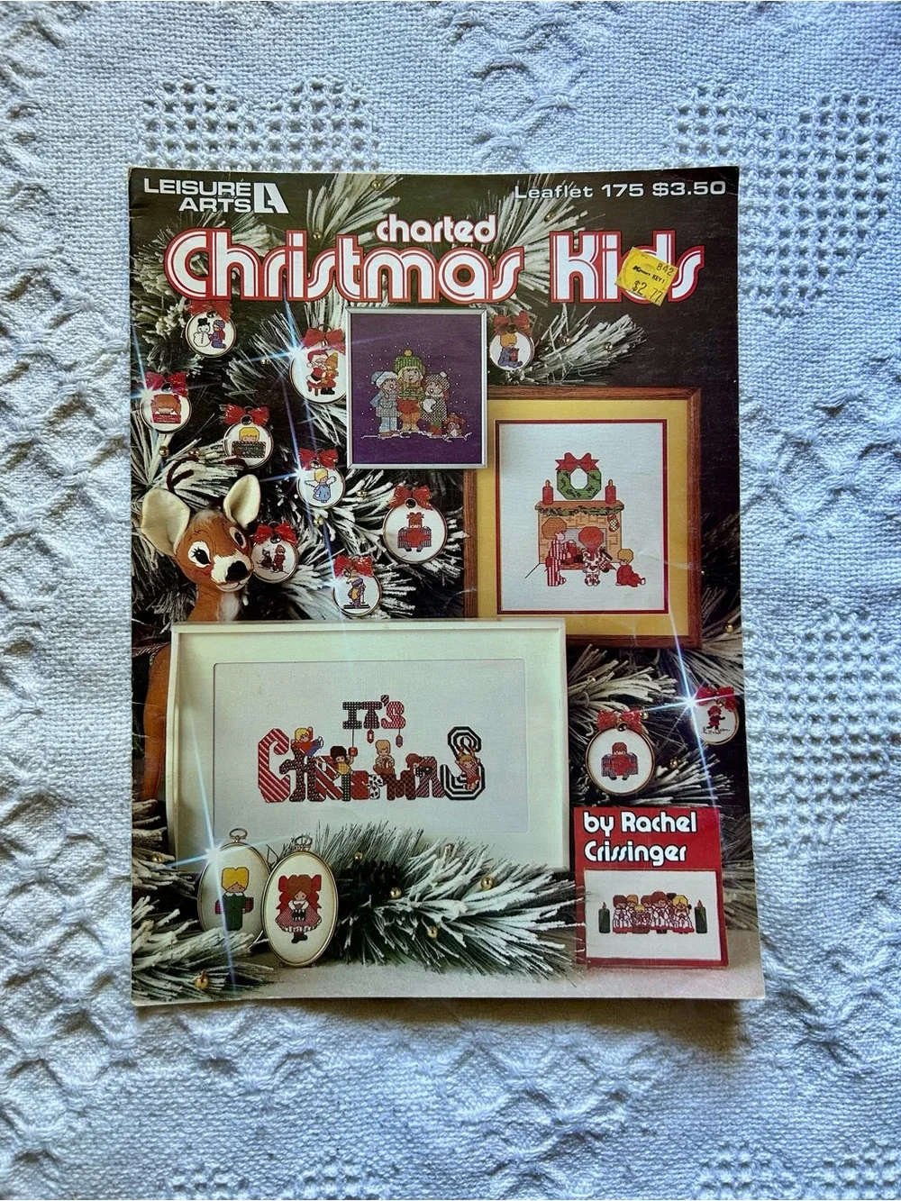 VTG Leisure Arts Charted Christmas Kids Cross Stitch Pattern Rachel Crissinger